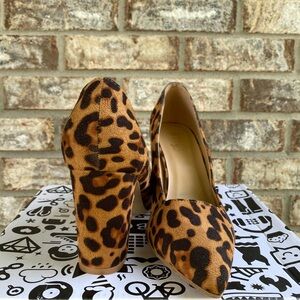 Leopard print heels